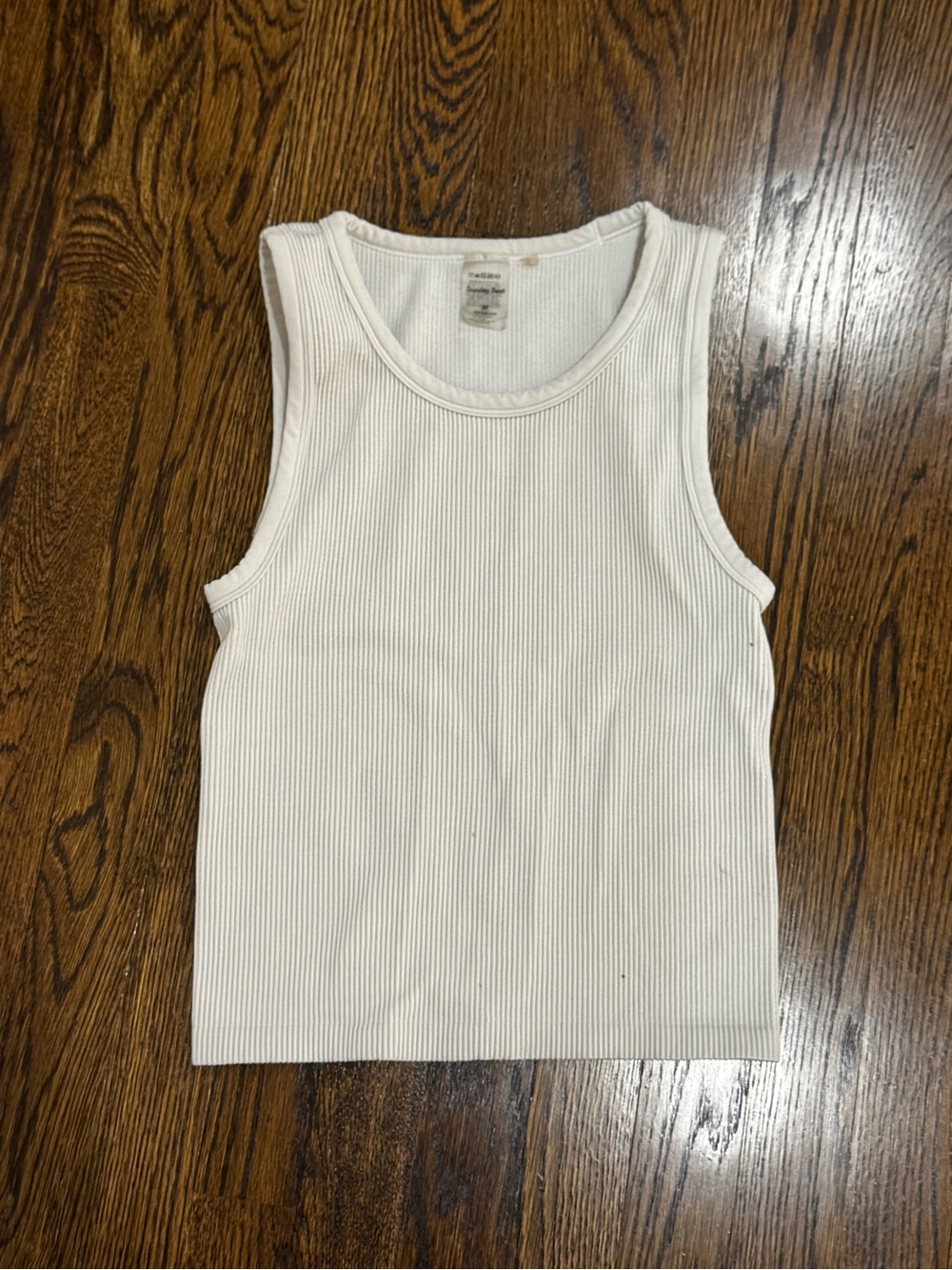 Sunday Best Cream Ribbed Tank Top